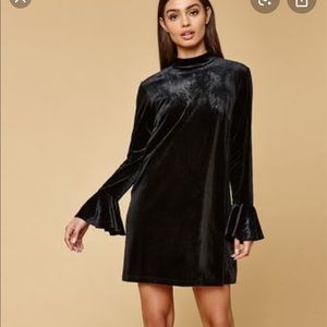 PacSun Velvet Bell Sleeve Mini Dress